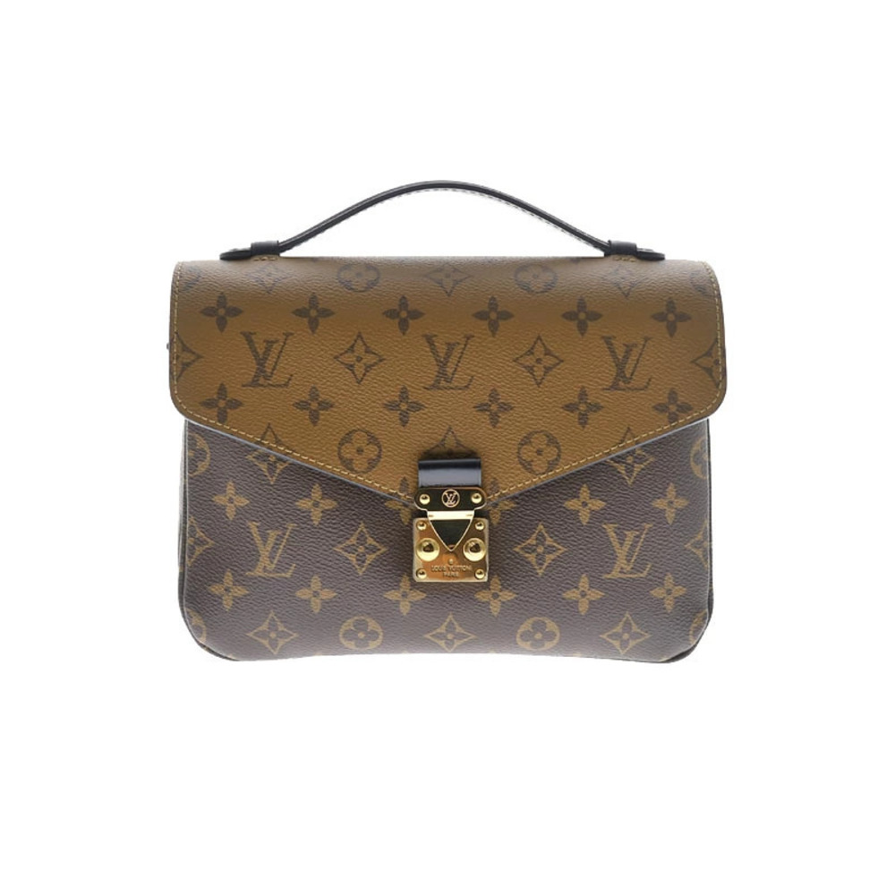 Louis Vuitton Pochette Metis Monogram Reverse Handbag Shoulder Bag Brown Beige